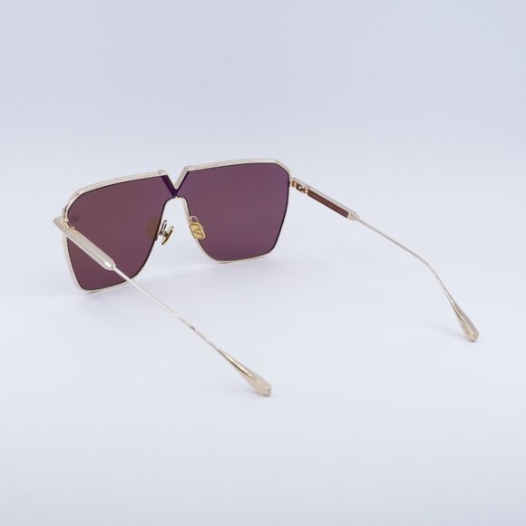 Valentino V-GOLDSHIELD VLS-137B Sunglasses Light Gold Shield Frame, Brown Lenses main image 9